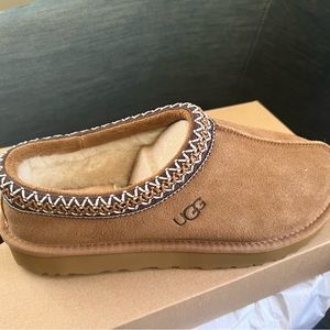 Brand New UGG Tasman Embroidered Slippers Chestnut NIB
